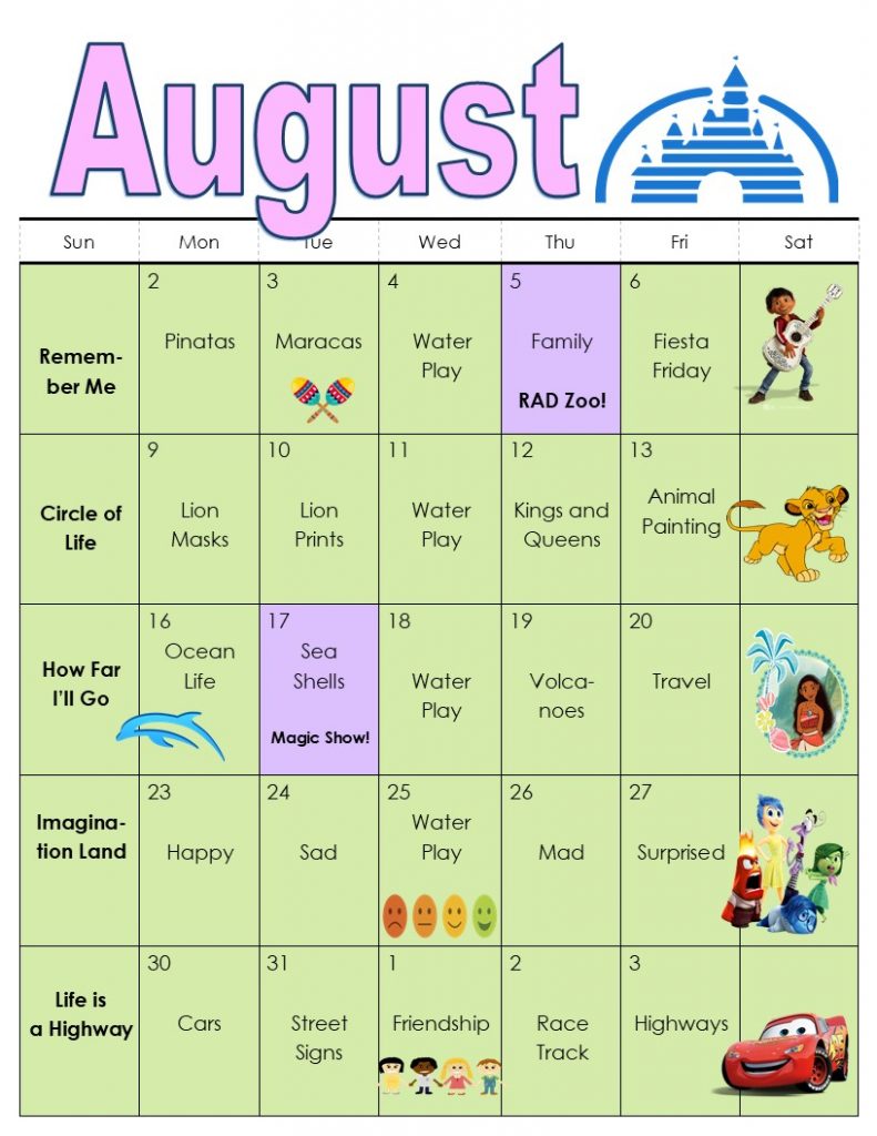 Toddler B Calendar VH Children's Discovery Academy